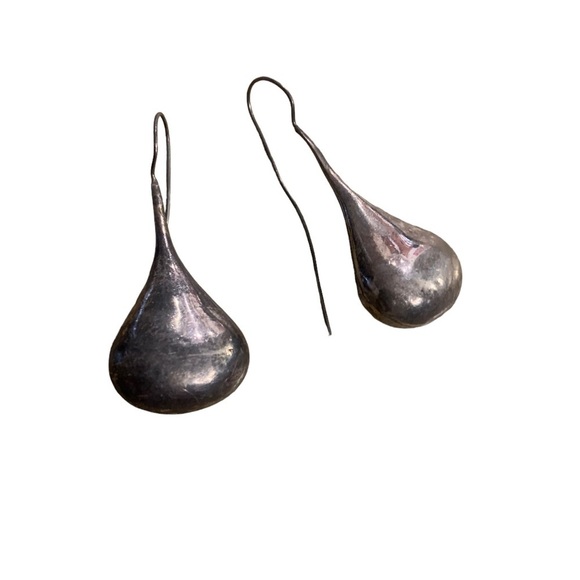 Silver Statement Earrings Vintage Style - Picture 2 of 6